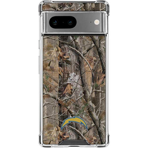 NFL Los Angeles Chargers Realtree AP Camo Google Pixel 8a Clear Case